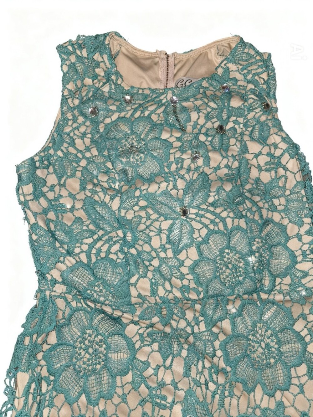 Lace Dress in Teal L
